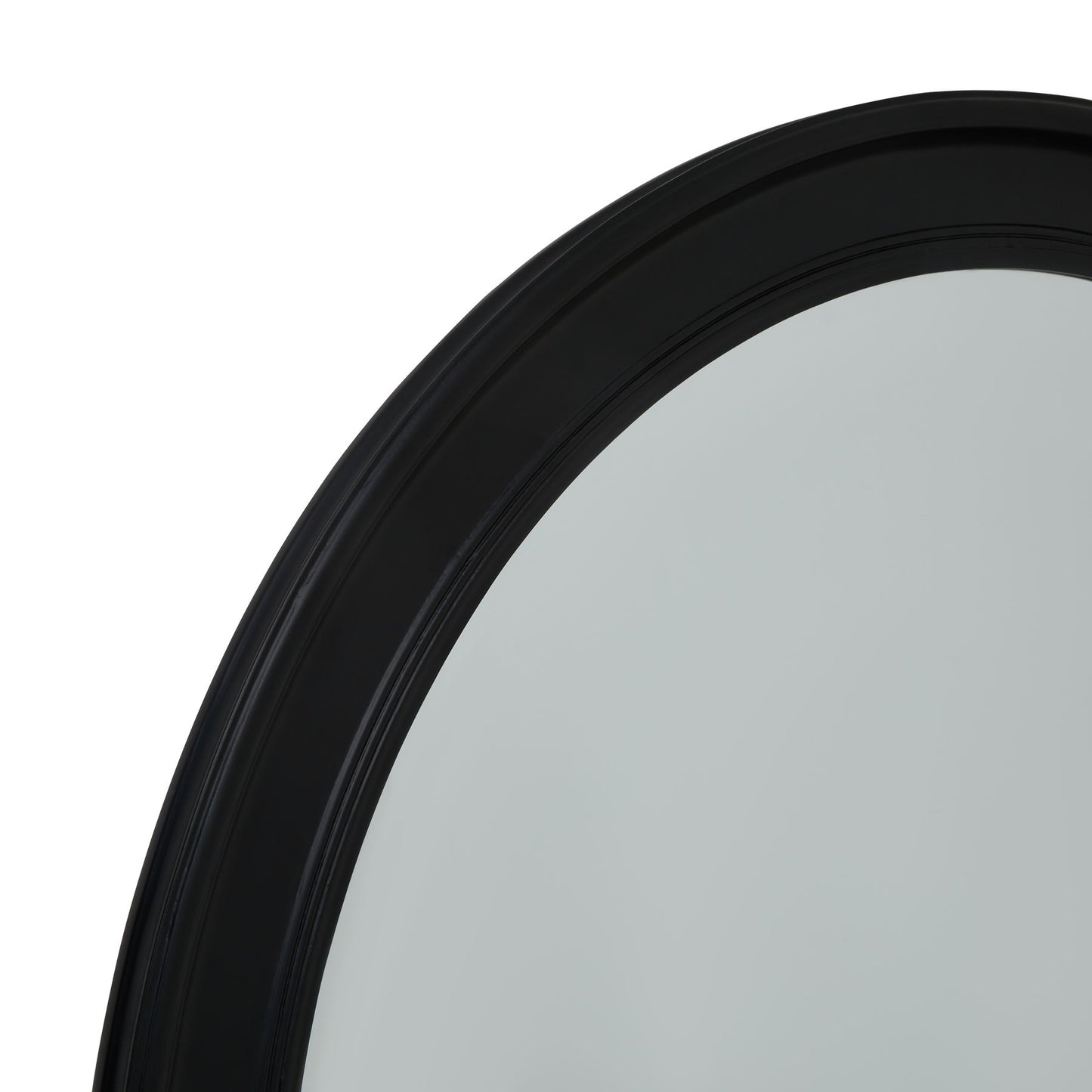 BLACK ROUND WOODEN FRAMED MIRROR (pre order for end of may delivery)